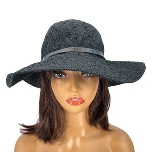 INC International Concepts Sun Hat  - Black -One Size